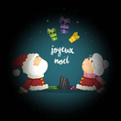 Cadeaux color&eacute;s avec le P&egrave;re No&euml;l joyeux